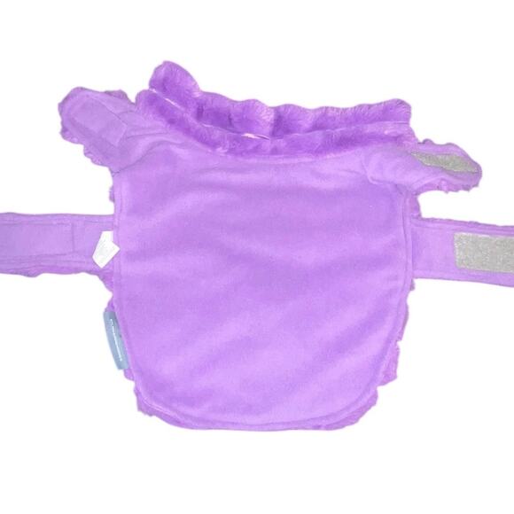 Berkshire Pet Collection XS Dog Coat Jacket Faux Fur Fleece Lined Purple Reverse - Picture 5 of 9